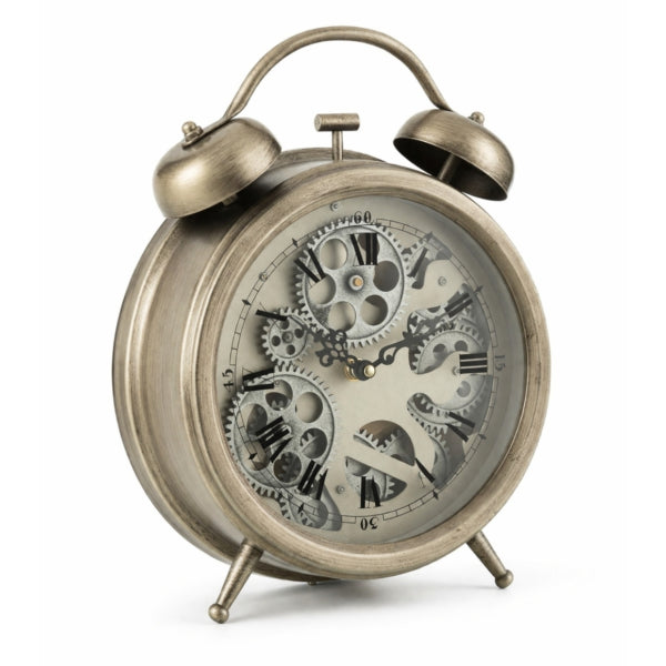 J-line Clock Steampunk Antique Brass-colored 33 Cm