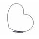 Decorative Heart Frame Horizontal Black 39 Cm