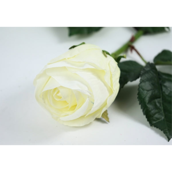 Artificial Rose White Silk 59 Cm