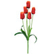 Artificial Tulip Flower Red/orange 58 Cm
