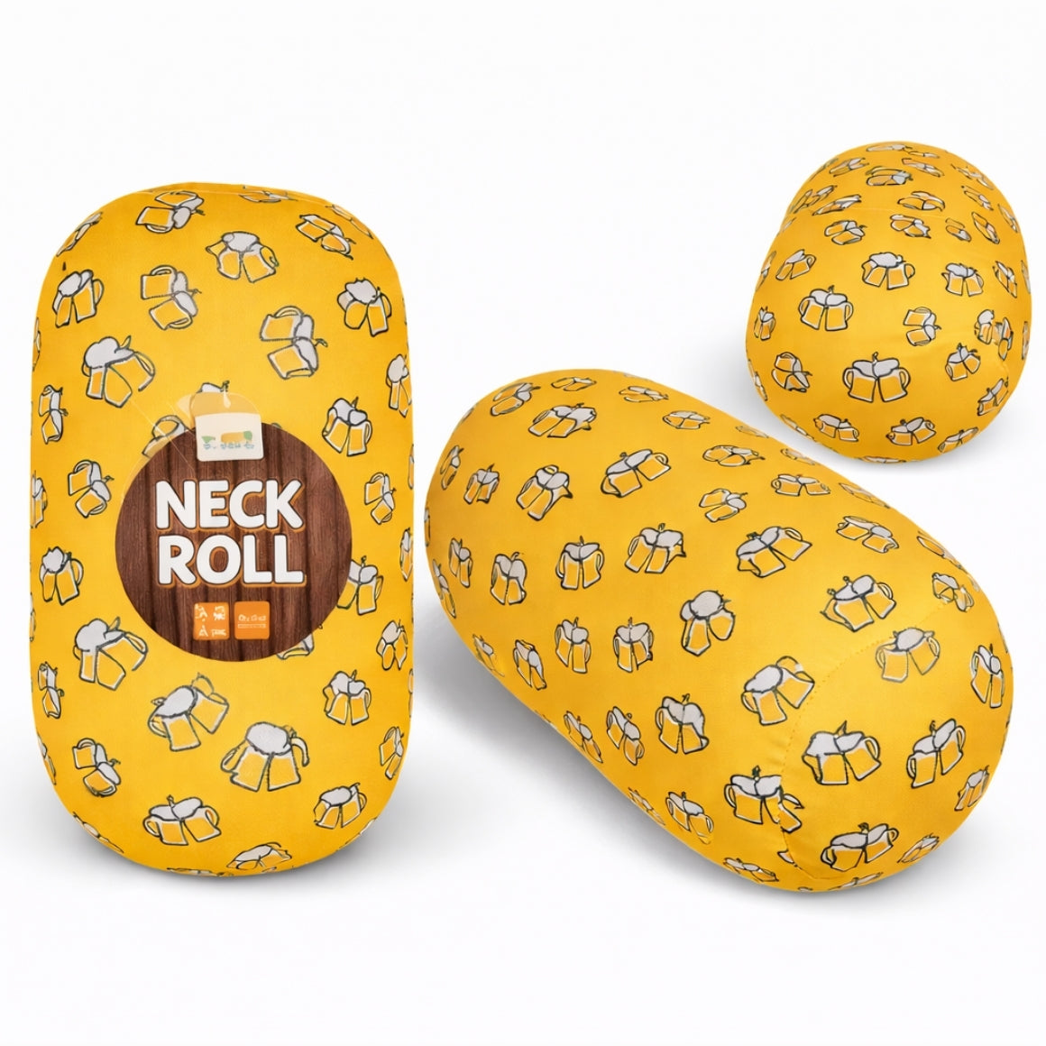Out Of The Blue Neck Pillow Roll Cheers Beer 15 X 30 Cm