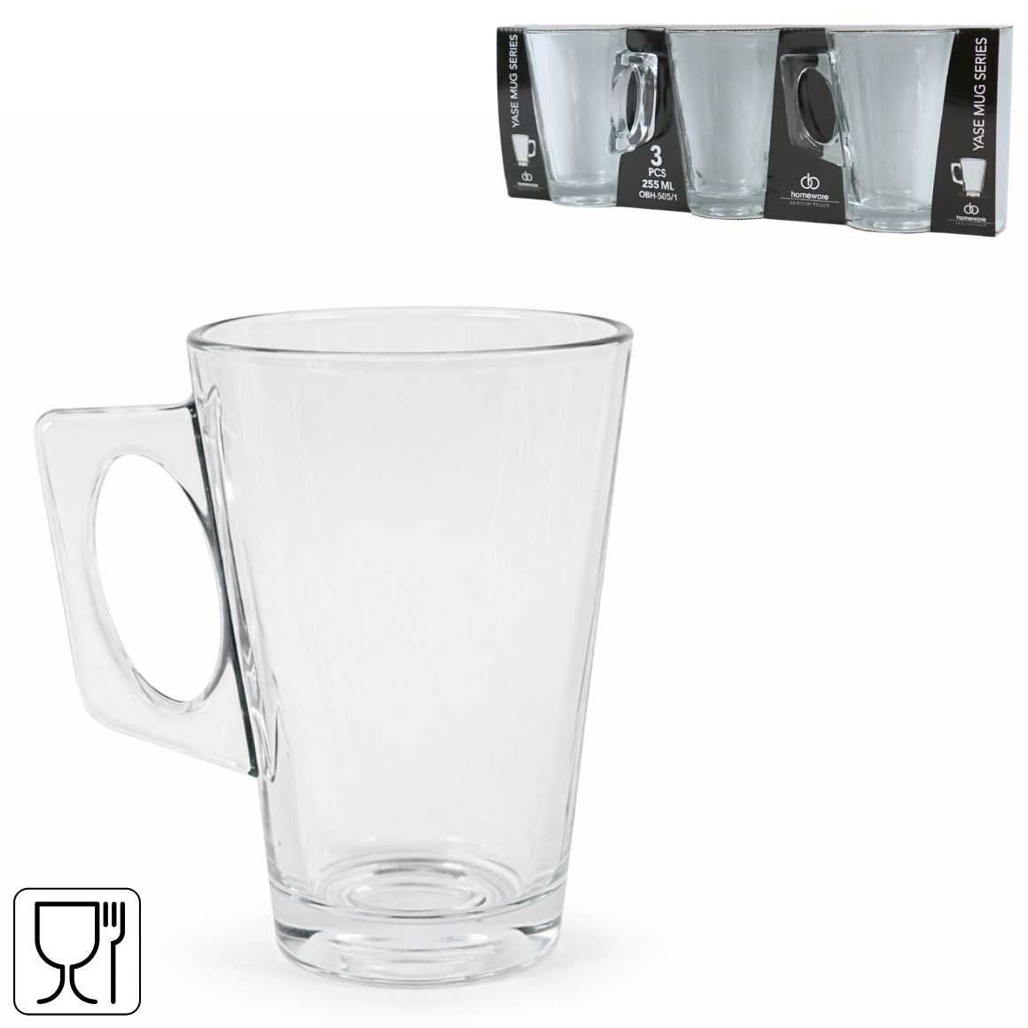 Ob Homeware Yase Tea Glass 255 Ml 3 Pieces
