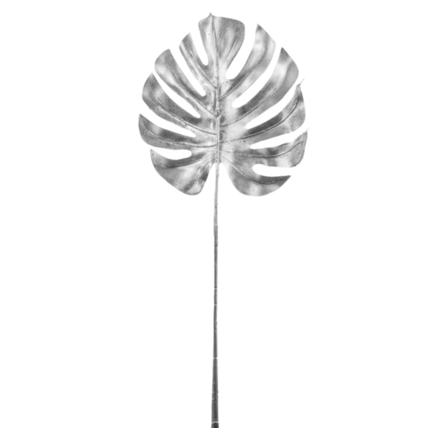 Hbx Artificial Branch Monstera Silver Colored 72 Cm