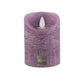 Ptmd Led Battery-operated Pillar Candle S Lilac 7.5 X 10 Cm