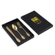 Ptmd Thrust Cutlery Set In Gift Box Gold-colored Set Of 3