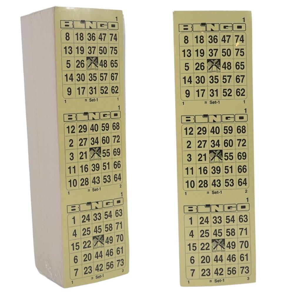 400043 Bingo Card 1-75 10 Thick Single