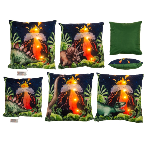 Cuscino Out Of The Blue Dino Led A Batteria 40 X 40 Cm 4 Assortiti