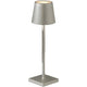 Firenze Genopladelig Led Bordlampe Ip44 Sølvfarvet 38 Cm