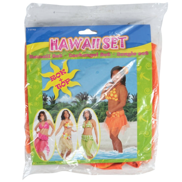Folat Hawaiian Top And Skirt Orange One Size