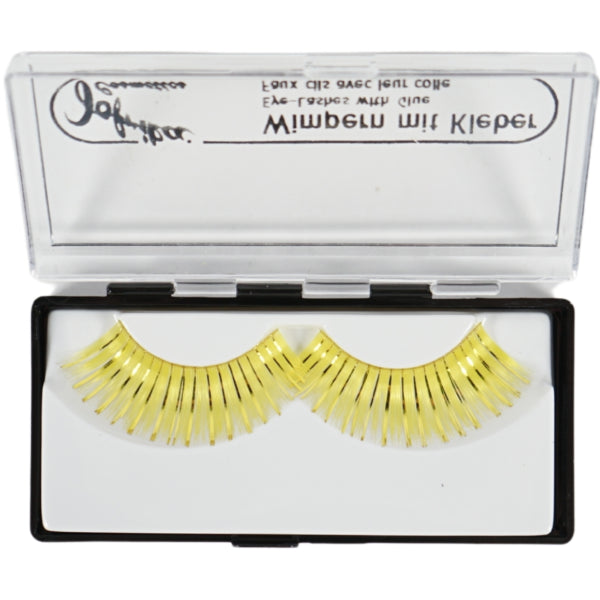 Jofrika Cosmetics műszempilla sárga/csillámos 9,5 cm B-osztályú