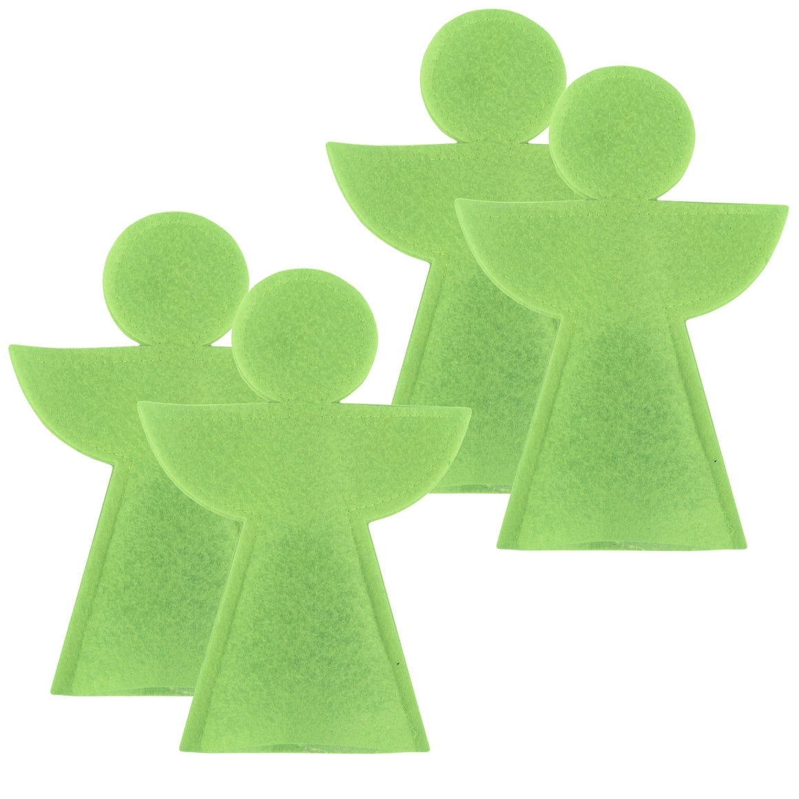 Christmas Egg Warmer Angel Felt Green 20 Cm Set Of 4