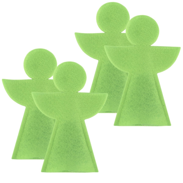 Încălzitor Ouă De Crăciun Înger Pâslă Verde 20 Cm Set De 4