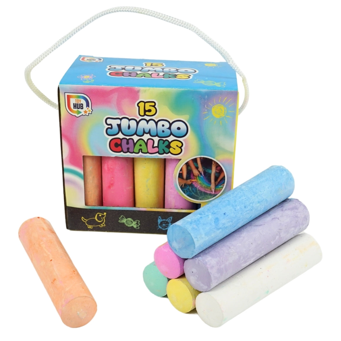 Sidewalk Chalk Jumbo 9.5 Cm 15 Pieces