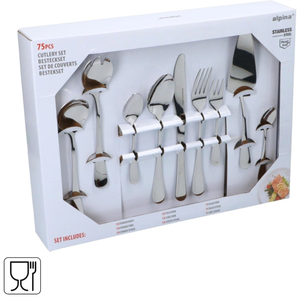 Alpina Stainless Steel Cutlery Set 75-piece