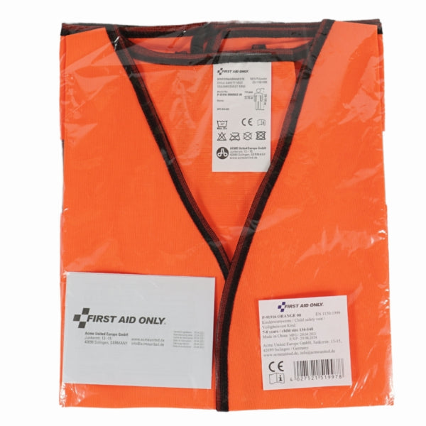 Gilet de sécurité enfant orange taille 134-140