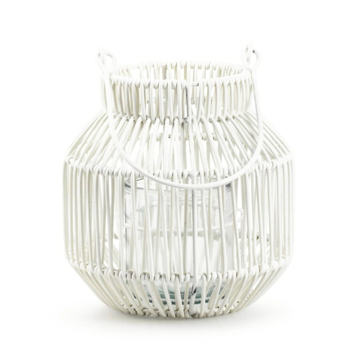 Maren Lantern Metal White 18.5 Cm