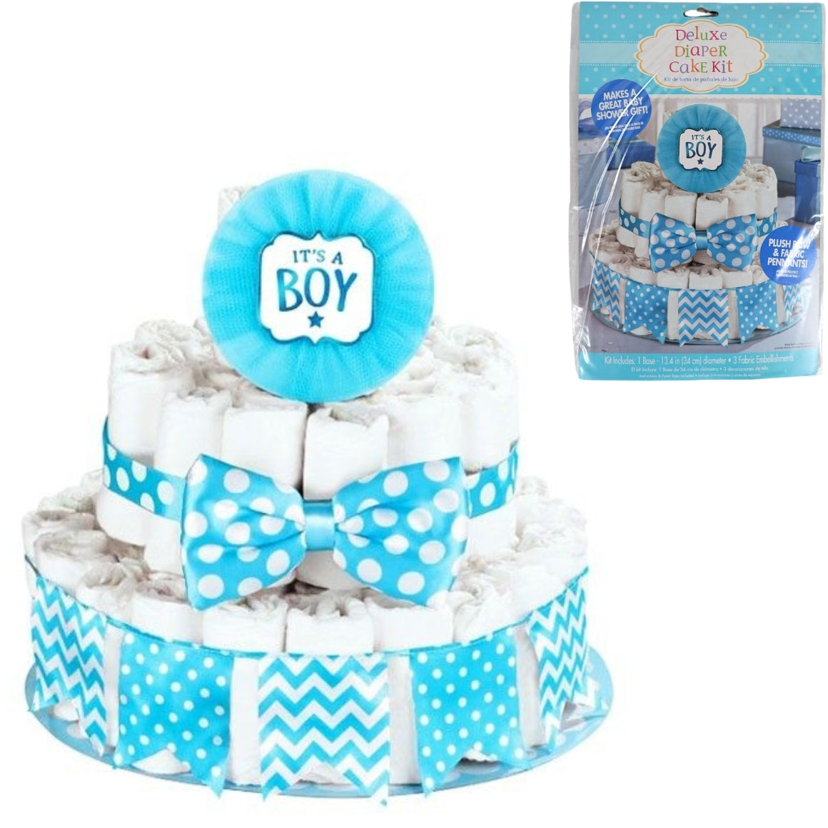 Kit De Pastel De Pañales Diy Es Un Niño Juego De 4