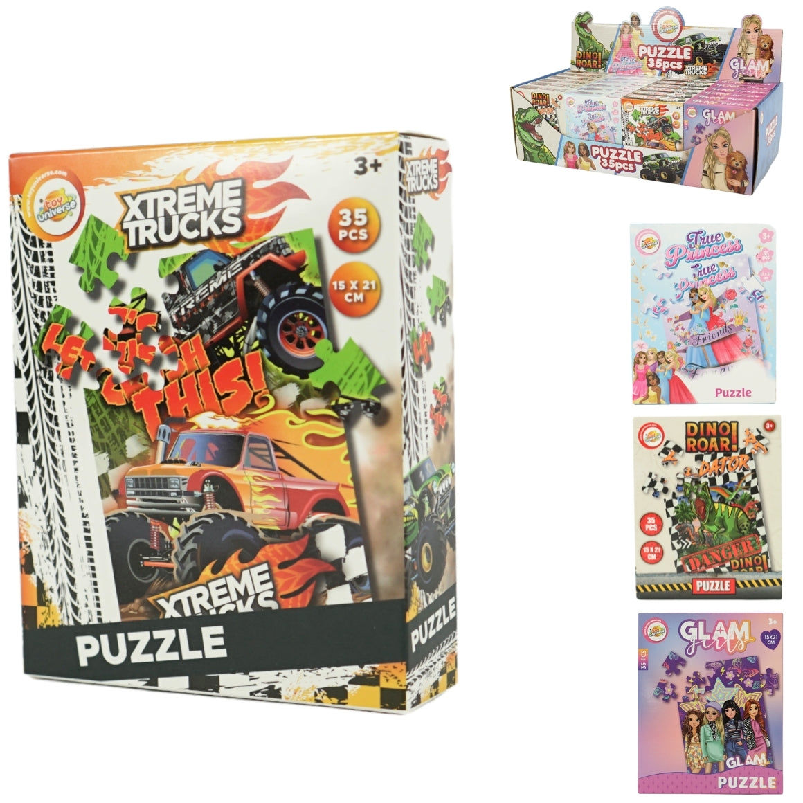 Puzzle 21 Cm 35 Pieces 4 Assorted