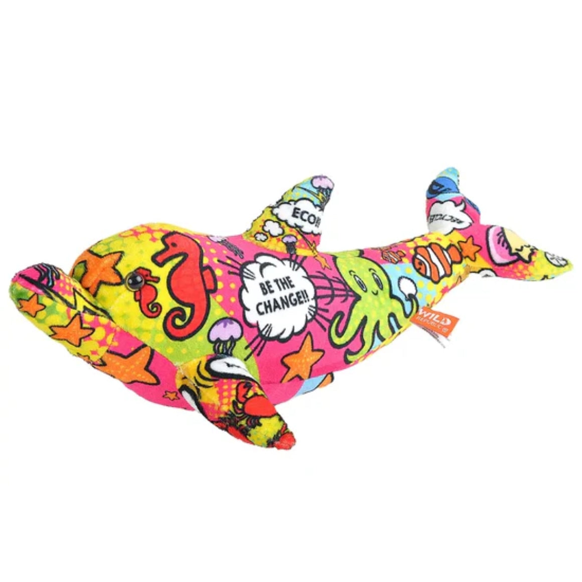 Wild Republic Plush Message En Dolphin 35 Cm