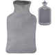 Relaxdays Hot Water Bottle With Cover Grey 2 L