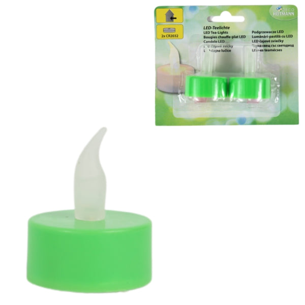 Deco Heitmann Battery-operated Led Tealight Green 4.5 Cm 2 Pieces