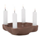 Senza Candlestick Four Seasons Ceramic Brown 18 Cm