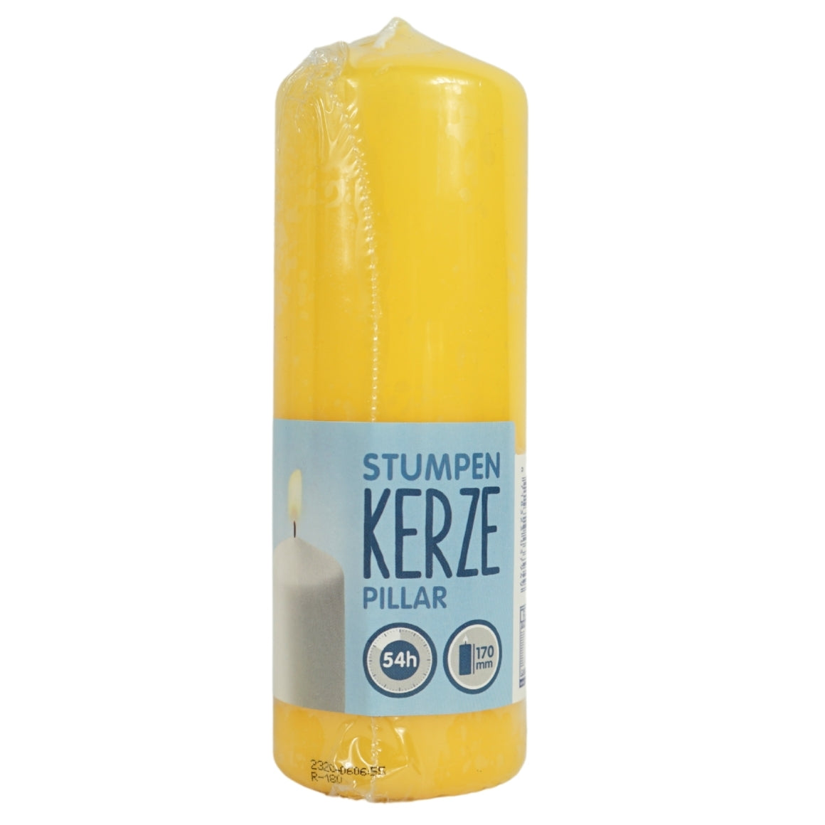 Yellow Pillar Candle 6 X 17 Cm