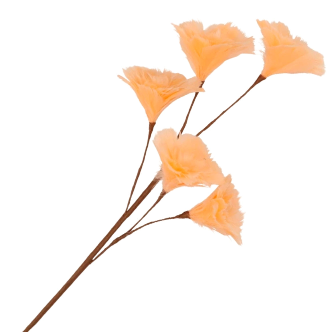 Artificial Branch Feather Flowers Orange 85 Cm