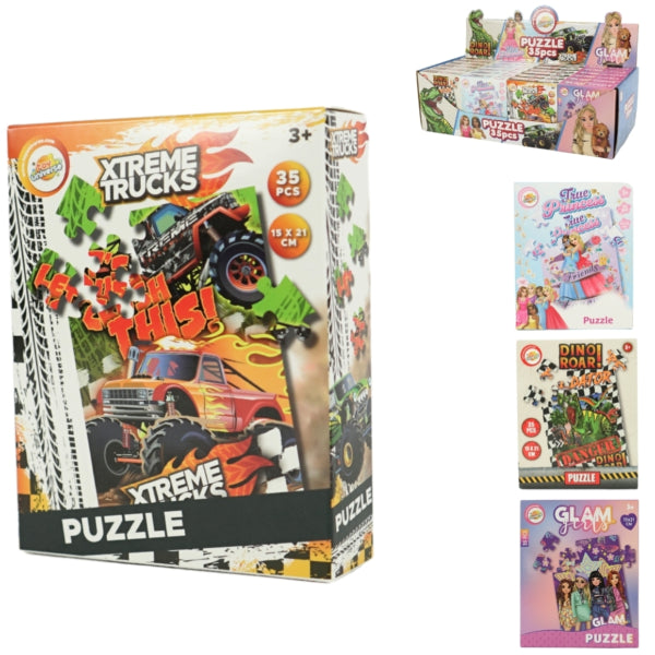 Puzzle 21 Cm 35 Pieces 4 Assorted