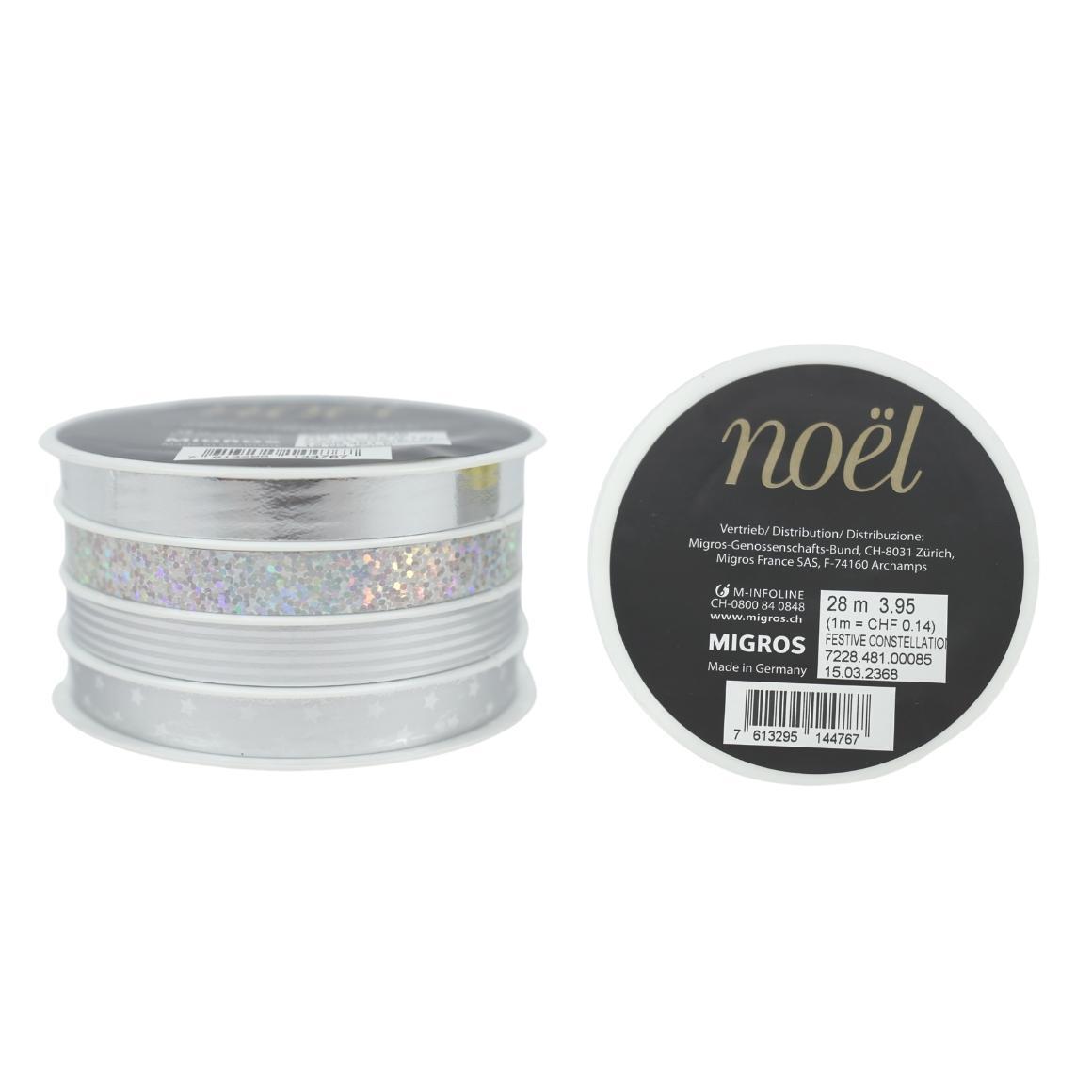 (r) Migros Gift Ribbon Silver-colored 400 Cm