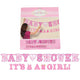 Letterslinger babyshower/its A Girl roze set van 2