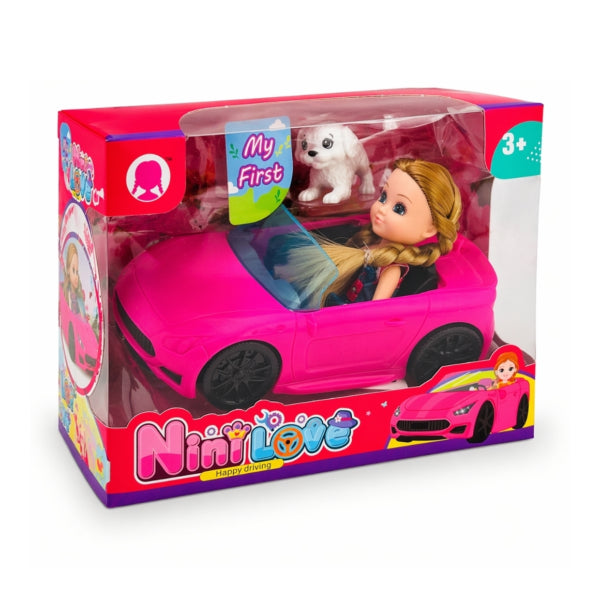 Nini Love Convertible With Doll Pink 3-piece
