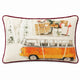 Christmas Cushion Vintage Vw Bus Orange 50 X 30 Cm
