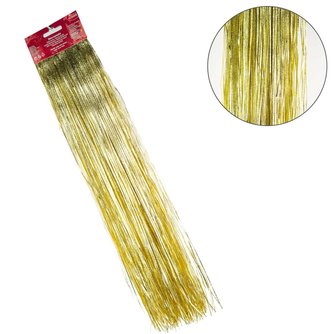 Deco Heitmann Lametta Foil Gold-colored 300 Strips 50 Cm