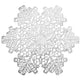 Christmas Snowflake Placemat Silver-colored 41 Cm