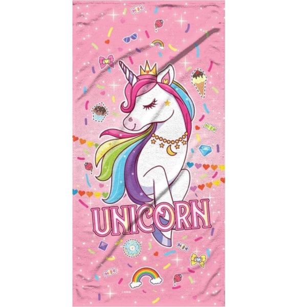 Pink Unicorn Beach Towel 75 X 150 Cm