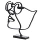 Light & Living Statue Face Black 45 Cm
