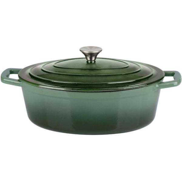 Alpina Cast Iron Casserole Green 5 L