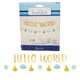 Letter Garland Baby Boy Hello World Blue/gold 170 Cm