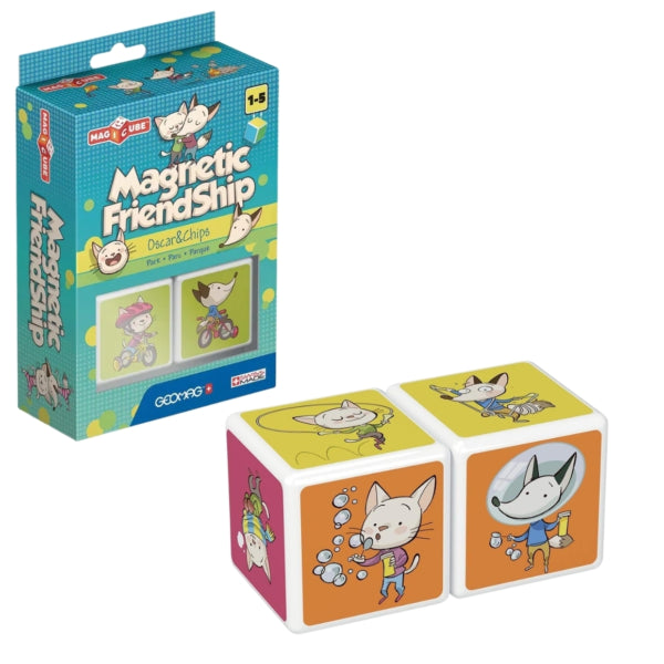 Set de 2 cuburi magnetice Geomag Magicube Oscar & Chips Park