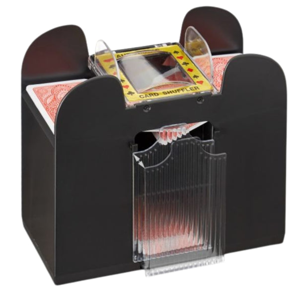 Relaxdays Battery-operated Card Shuffler Black 6 Decks