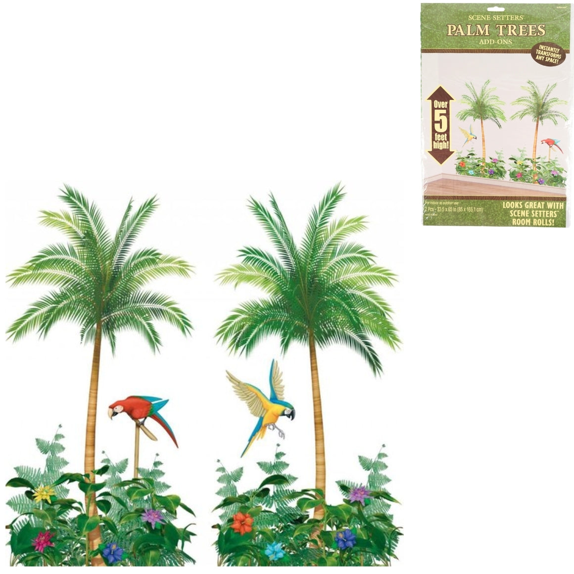 Wanddekorationsposter Tropical 165 cm 2er-Set
