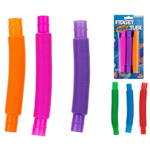 Out Of The Blue Fidget Pop Tube 13 cm 2 различни комплекти от 3 бр