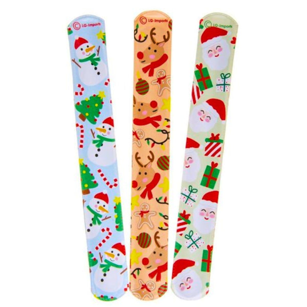 Christmas Snap Bracelet 22 Cm 3 Assorted