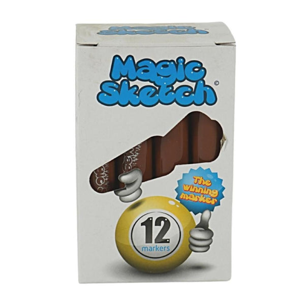 402094 Markere Magic Sketch Maro Cu Miros 12 Cm Set De 12