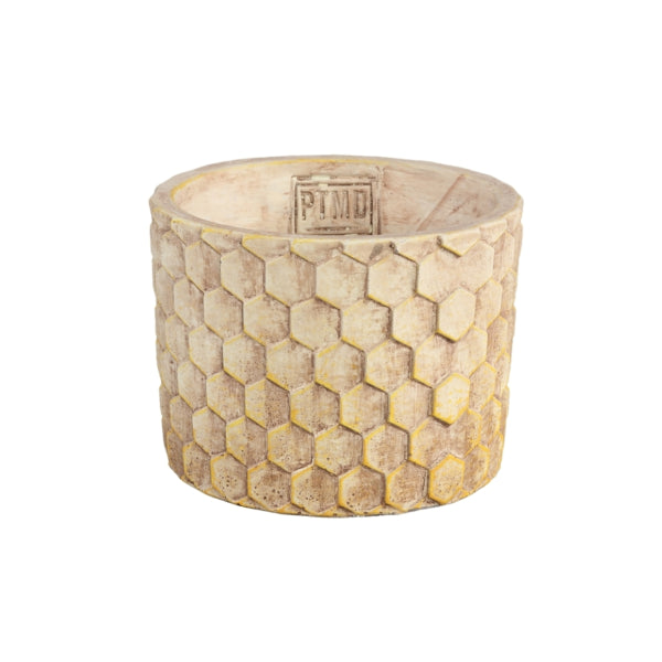 Ptmd Flower Pot Settlers Honeycomb Cream S 12 cm