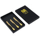 Ptmd Thrust Cheese Knives In Gift Box Gold-colored Set Of 3