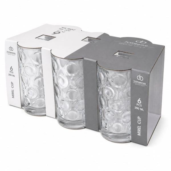 Homeware Drinking Glass Mirel 200 Ml 6 Pieces