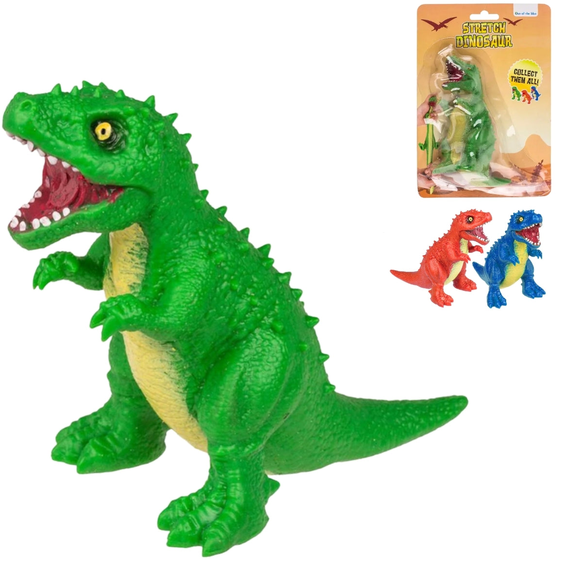 Out Of The Blue Stretch Dinosaur 13 Cm 3 Assorted