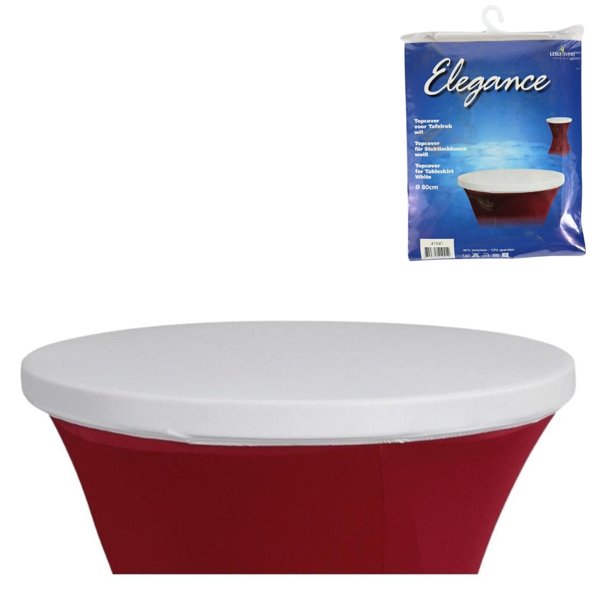 Elegance Topcover Bar Table White 80 Cm